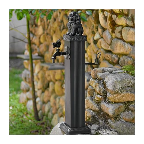 HBOOMOEM Wasserzapfstelle Garten，Vertikaler Gartenbrunne，WassersäUle Aus Edelstahl 304 FüR Den AußEnbereich，Geeignet FüR Terrassen, GäRten, Balkone Und Pools.(76CM/30in,E) von HBOOMOEM