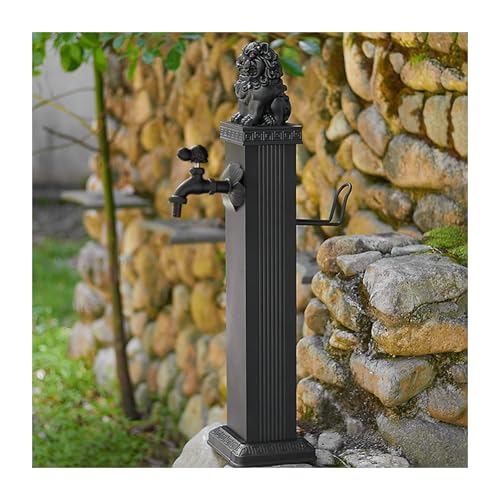 HBOOMOEM Wasserzapfstelle Garten，Vertikaler Gartenbrunne，WassersäUle Aus Edelstahl 304 FüR Den AußEnbereich，Geeignet FüR Terrassen, GäRten, Balkone Und Pools.(76CM/30in,F) von HBOOMOEM