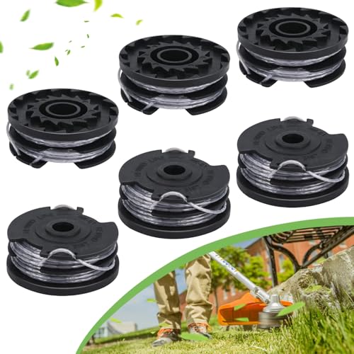6 Stücke Nylon Rasentrimmer Ersatzspule,Rasentrimmer Ersatzfadenspule,Fadenspulen für Rasentrimmer,für 36ART 30-36 LI ART 24ART 24+ART 27 ART 27+ART 30 ART 30+Ersatzfadenspule 6m Länge Ø 1,6mm von HBSFBH