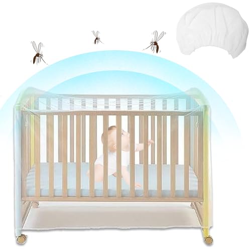 Moskitonetz für Babybett, Moskitonetz für Kinderbetten, Universal Insektennetz für Babybett, Baby Moskito Insektennetz, Mückennetz für Babybetten, für Babybetten, Stubenwagen oder und Laufstall von HBSFBH