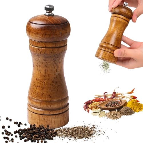 Salz und Pfeffermühle aus Holz, Gewürzmühle, Manuelle Eiche Multifunktion Salz Pfefferstreuer Grinder, Einstellbar Grob Pfeffermühle, Salzmühle & Pfeffermühle, Pfeffer Salz Mühlen, Auch als Chilimühle Salz und Pfeffermühle aus Holz, Gewürzmühle, Manuelle Eiche Multifunktion Salz Pfefferstreuer Grinder, Einstellbar Grob Pfeffermühle, Salzmühle & Pfeffermühle, Pfeffer Salz Mühlen, Auch als Chilimühle von HBSFBH