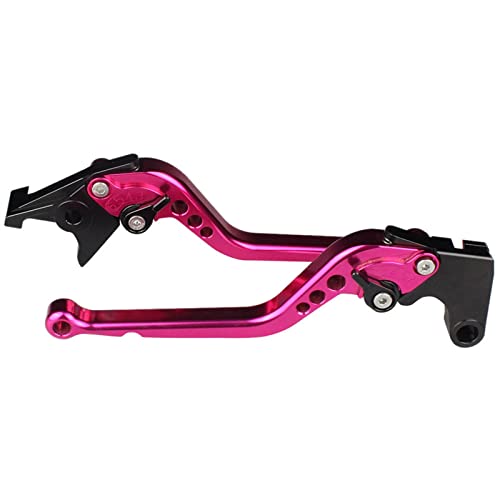 HBSM Für Kawasaki Für Ninja 650R ER6F ER-6N ER6N 2009-2016 Einstellbare Motorradkupplung Motorrad Bremshebelgriffe Zubehör (Color : Long Pink) von HBSM