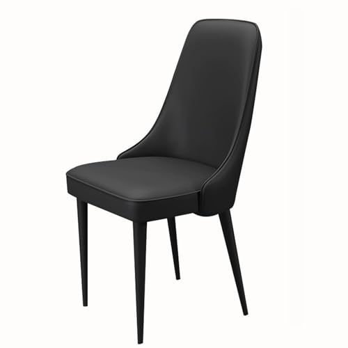 HBSSP Esszimmer Und Küchenzimmerstühle Wohnzimmer-Beistellstühle mit Weichem Polyurethan-Leder-Kissensitz Und Metallbeinen Moderne Gepolsterte Esszimmerstühle(Negro) von HBSSP