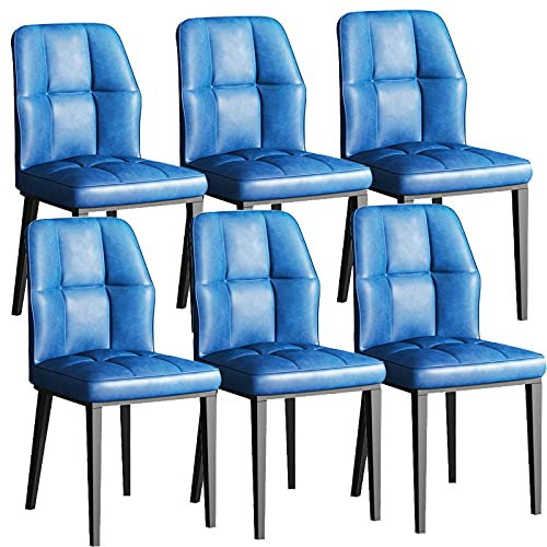 HBSSP Esszimmerstühle 6er-Set Esszimmer-Küchenstühle Wohnzimmer-Beistellstühle Mit Weichem PU-Leder-Kissensitz Und Kohlenstoffstahlbeinen(I) von HBSSP