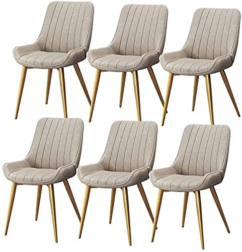 HBSSP Esszimmerstühle 6er-Set Moderner Gepolsterter Weicher Sitz Aus PU-Leder Mit Hoher Rückenlehne mit Metallstuhlbeinen Office Lounge Dining Kitchen Bedroom(G) von HBSSP