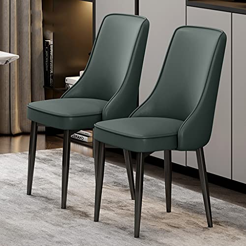 HBSSP Küche Esszimmerstühle 2er-Set, Wasserdichter PU-Leder-Loungesessel mit Füßen Aus Kohlenstoffstahl für Wohnzimmer Schlafzimmer Küche(C) von HBSSP