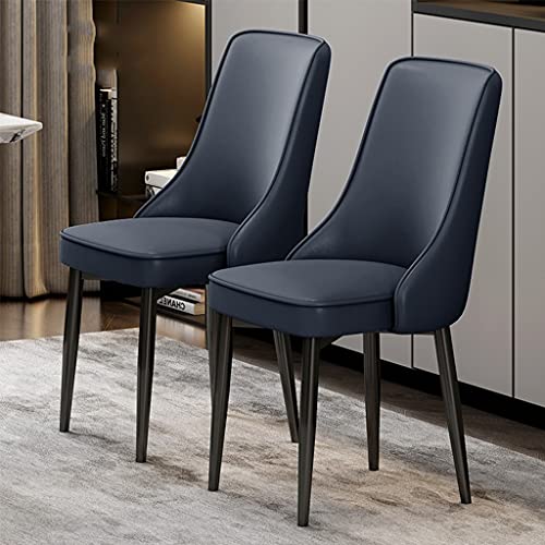 HBSSP Küche Esszimmerstühle 2er-Set, Wasserdichter PU-Leder-Loungesessel mit Füßen Aus Kohlenstoffstahl für Wohnzimmer Schlafzimmer Küche(I) von HBSSP