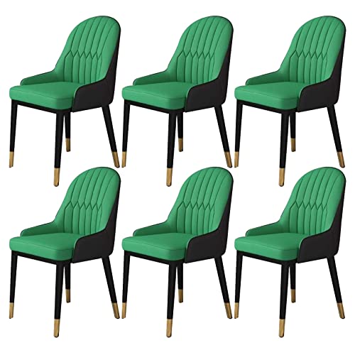 HBSSP Küche Wohnzimmer Esszimmerstühle 6er Set Moderne Esszimmerstühle Aus PU-Leder Mit Hoher Rückenlehne Und Weicher Sitzfläche,Wasserdichter Beistellstuhl Aus Leder Mit Metallbeinen(Green+Black) HBSSP Küche Wohnzimmer Esszimmerstühle 6er Set Moderne Esszimmerstühle Aus PU-Leder Mit Hoher Rückenlehne Und Weicher Sitzfläche,Wasserdichter Beistellstuhl Aus Leder Mit Metallbeinen(Green+Black) von HBSSP