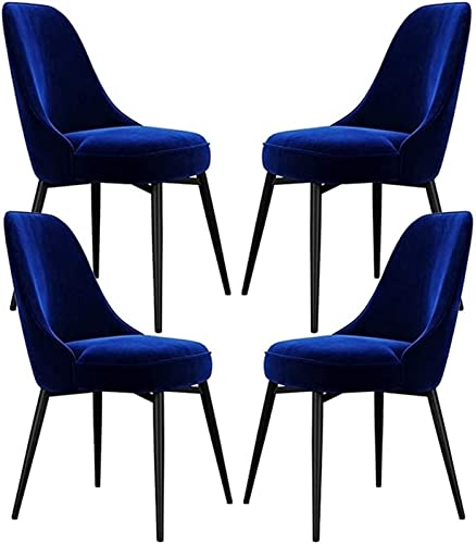 HBSSP Küchen-Esszimmerstühle 2er-Set Sitz Und Rückenlehne Aus Weichem Samtkissen Wohnzimmer-Lounge-Thekenstühle(Blue) von HBSSP