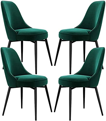 HBSSP Küchen-Esszimmerstühle 2er-Set Sitz Und Rückenlehne Aus Weichem Samtkissen Wohnzimmer-Lounge-Thekenstühle(Green) von HBSSP