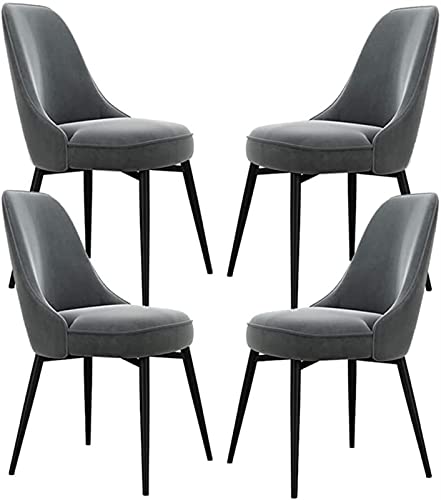 HBSSP Küchen-Esszimmerstühle 2er-Set Sitz Und Rückenlehne Aus Weichem Samtkissen Wohnzimmer-Lounge-Thekenstühle(Grey) von HBSSP