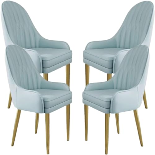 HBSSP Küchen Esszimmerstühle 4er-Set Moderne Mit Mikrofaser-Leder Gepolsterte Esszimmerstühle mit Metallbeinen Und Ergonomischer Rückenlehne for Wohnzimmer Esszimmer Schlafzimmer(J) von HBSSP