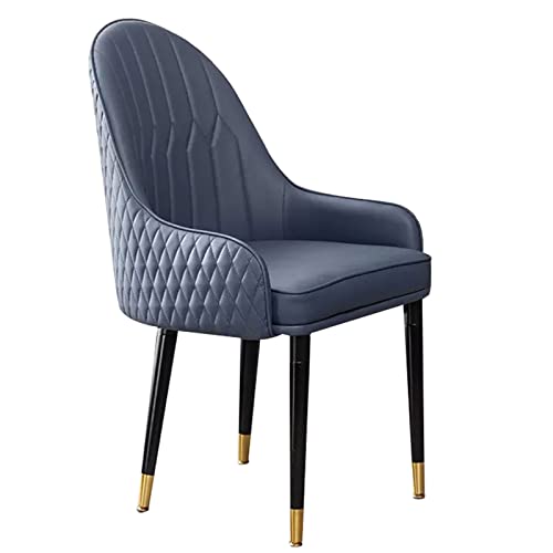 HBSSP Küchen-Esszimmerstühle Super-Faser-Leder-Wohnzimmerstühle Rückenlehnenstuhl Mit Holzbeinen for Küche-Esszimmer-Schlafzimmer(Blue) von HBSSP
