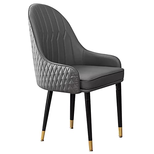 HBSSP Küchen-Esszimmerstühle Super-Faser-Leder-Wohnzimmerstühle Rückenlehnenstuhl Mit Holzbeinen for Küche-Esszimmer-Schlafzimmer(Dark Grey) von HBSSP