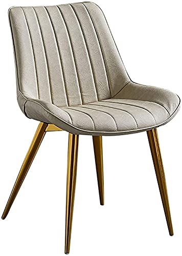 HBSSP Kunstleder Gepolsterter Esszimmerstuhl Goldener Schmiedeeisen Hocker Für Wohnzimmer Schlafzimmer 1 Stück Rückenlehne Stuhl(A) von HBSSP