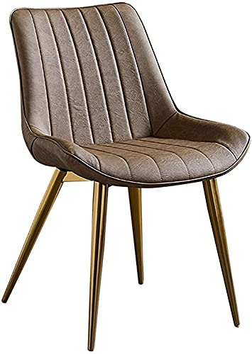 HBSSP Kunstleder Gepolsterter Esszimmerstuhl Goldener Schmiedeeisen Hocker Für Wohnzimmer Schlafzimmer 1 Stück Rückenlehne Stuhl(B) von HBSSP