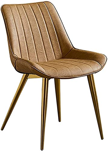 HBSSP Kunstleder Gepolsterter Esszimmerstuhl Goldener Schmiedeeisen Hocker Für Wohnzimmer Schlafzimmer 1 Stück Rückenlehne Stuhl(D) von HBSSP