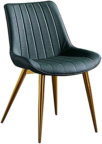 HBSSP Kunstleder Gepolsterter Esszimmerstuhl Goldener Schmiedeeisen Hocker Für Wohnzimmer Schlafzimmer 1 Stück Rückenlehne Stuhl(F) von HBSSP