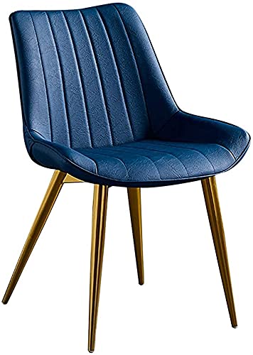 HBSSP Kunstleder Gepolsterter Esszimmerstuhl Goldener Schmiedeeisen Hocker Für Wohnzimmer Schlafzimmer 1 Stück Rückenlehne Stuhl(H) von HBSSP