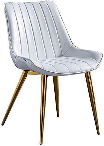 HBSSP Kunstleder Gepolsterter Esszimmerstuhl Goldener Schmiedeeisen Hocker Für Wohnzimmer Schlafzimmer 1 Stück Rückenlehne Stuhl(I) von HBSSP