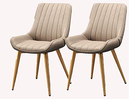 HBSSP Leder Esszimmerstühle 2er-Set Metallfüße Bequeme Kissen Und Rückenlehnenstühle Für Esszimmer Wohnzimmer Schlafzimmer Arbeitszimmer Empfangsraum(Golden Leg Camel) von HBSSP