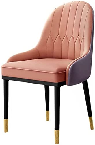 HBSSP Moderner Küchenstuhl Aus PU-Leder,Küchen-Wohnzimmer-Esszimmerstühle,Mittelalterlicher Freizeitstuhl, Beistelltisch Mit Metallbeinen(Rice Noodles) von HBSSP