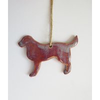 Kleiner Keramik Hundeschmuck Weihnacht-Dekoration-Labrador-Ornament von HBSculptures