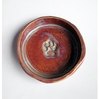 Kleiner Lila Braun Orange Hand Gebauter Katzen/Hund Haustier Futternapf Artisan Pottery Food Dish - Keramik Tierfutter Wassernapf Kleiner Lila Braun Orange Hand Gebauter Katzen/Hund Haustier Futternapf Artisan Pottery Food Dish - Keramik Tierfutter Wassernapf von HBSculptures
