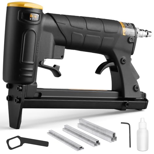 HBT HB7116P-KT Pneumatisches Polsterheftgerät, 22 Gauge 3/8 Zoll, mit 6000 Heftklammern, 1/4 Zoll bis 5/8 Zoll HBT HB7116P-KT Pneumatisches Polsterheftgerät, 22 Gauge 3/8 Zoll, mit 6000 Heftklammern, 1/4 Zoll bis 5/8 Zoll von HBT