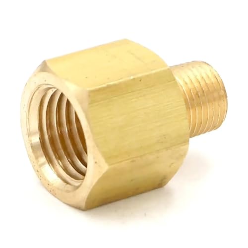 1/8" BSPT Male x 1/4" NPT Female Brass Pipe Fitting Connector Adapter For Pressure Gauge Air Gas Fuel Water 1/8" BSPT Male x 1/4" NPT Female Brass Pipe Fitting Connector Adapter For Pressure Gauge Air Gas Fuel Water von HBTSPJNT