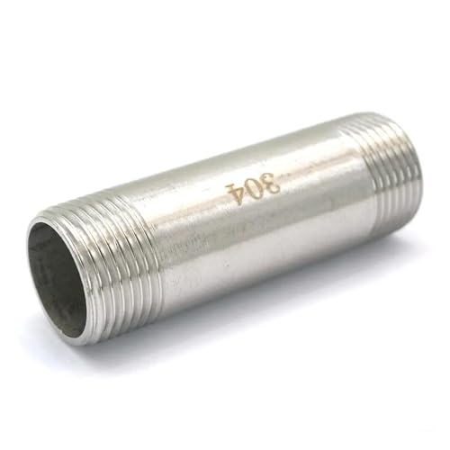 3/4" BSP Equal Male Thread Length 75mm 304 Stainless Steel Long Straight Pipe Fitting Connector Adapter von HBTSPJNT