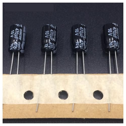 HBTSPJNT 10pcs 470uF 10V470UF HC Series 6.3x11mm 10V470uF Aluminum Electrolytic Capacitor von HBTSPJNT