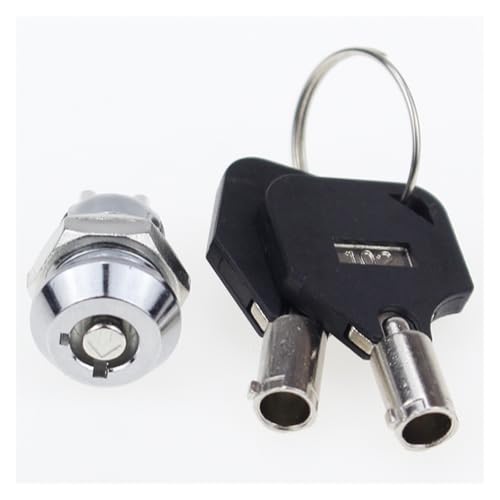 HBTSPJNT 1PCS 12MM Stainless Steel Telephone Lock Electronic Lock Power Lock Key Switch S1201 Double Side Pull Out Type 0.5A250V AC 2Keys von HBTSPJNT