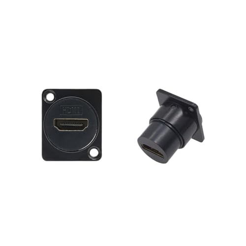 HBTSPJNT 1Pcs USB Socket D Type Metal Female to Female Connector Panel mounting HDMI USB 3.0 90°(HDMI Black) von HBTSPJNT