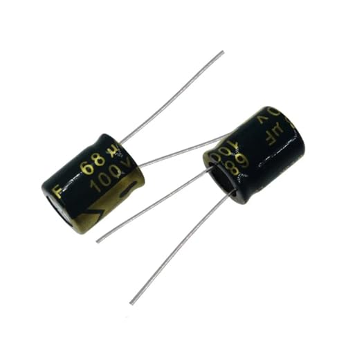 HBTSPJNT 20pcs 68uF 100V 68MFD 100VDC Aluminum Electrolytic Capacitor 10 * 13mm Radial 68mf100v 68uf100v 100v68mf 100v68uf von HBTSPJNT