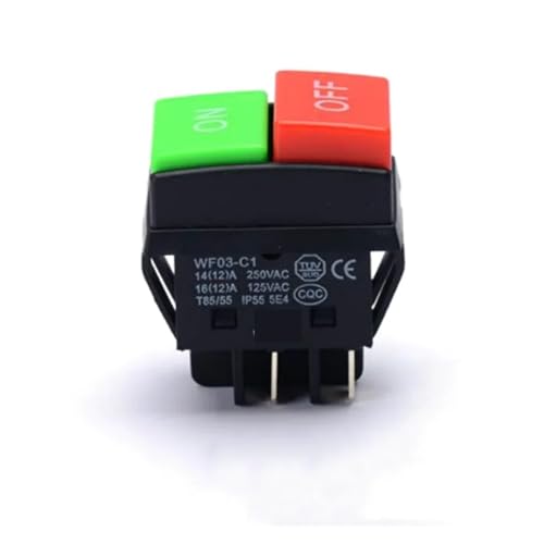 HBTSPJNT 5pcs Rocker Switch KCD4 WF03-C1 ON Off Start Stop von HBTSPJNT