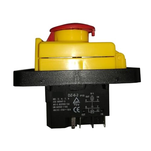 HBTSPJNT DZ-6-2 15A 250V IP55 Electromagnetic Drill Push Button Pushbutton Switch Magnetic Machine Switches von HBTSPJNT