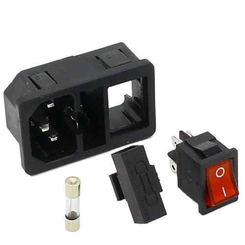 HBTSPJNT Red Light Power Rocker Switch Fused IEC 320 C14 Inlet Power Socket Fuse Switch Connector Plug 10A 250V B2C HBTSPJNT Red Light Power Rocker Switch Fused IEC 320 C14 Inlet Power Socket Fuse Switch Connector Plug 10A 250V B2C von HBTSPJNT