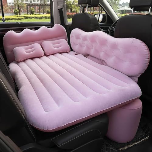 HBVCXEG Auto aufblasbares Bett für Benz GLA 2015-2024,Bewegliche Dickere Rücksitz Camping Matratze Luftmatratze Zubehör,A6-Pink von HBVCXEG