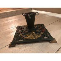 Selten Antiker , Kleiner Weihnachtsbaumhalter"Gusseisen "Brocante - Engel „ Jugendstil von HBVintageLaden