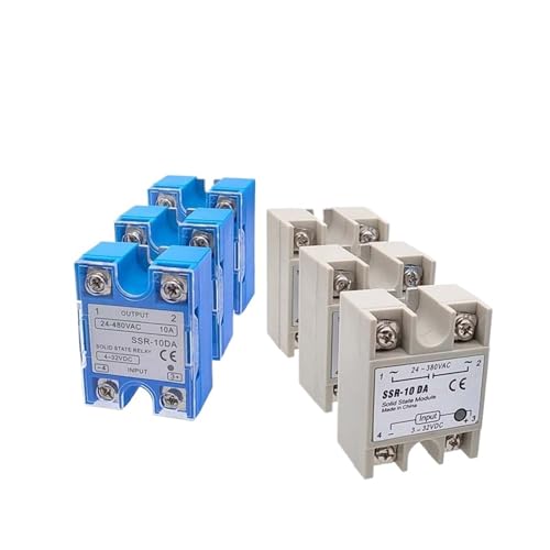1 Pc SSR White or Blue Shell Single Phase Solid State Relay Module for PID Temperature Control DD DA SSR-25DA SSR-40DA SSR-40DD(120DA Blue) von HBW
