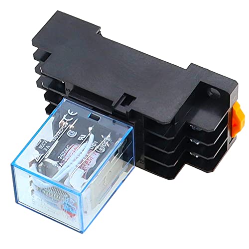 1 Set MY4NJ Small Electromagnetic Power Relay AC/DC 12V 24V 36V 48V 110V 220V 380V 4NO 4NC DIN Rail 14 pins + Base Mini Relay(Dc,220V) von HBW