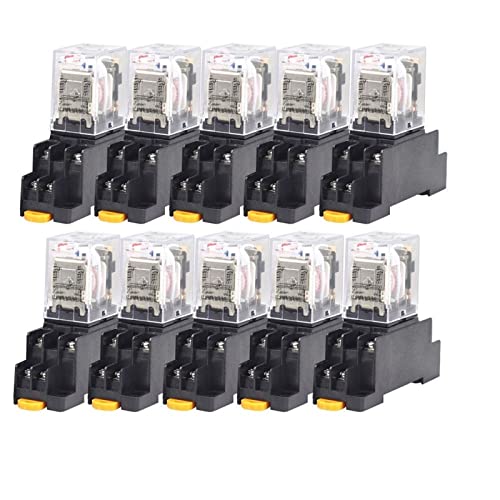10set/lot MY2NJ Coil DPDT Electromagnetic Power Relay with Socket Base, 8 Pin AC 12V 24V 36V 48V 110V 220V 380V(AC 36V) von HBW