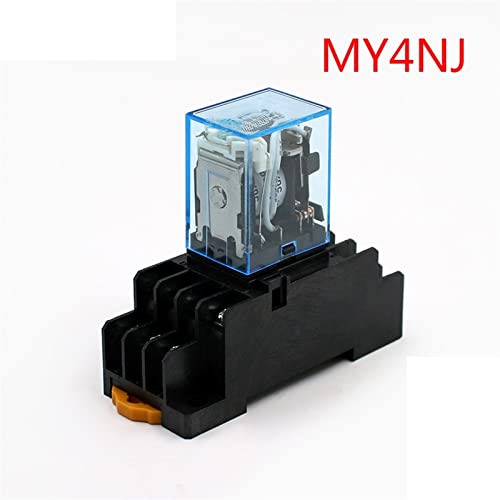 1Pc MY4NJ Electronic Mini Electromagnetic Relay 5A 14PIN Coil 4DPDT with PYF14A Socket Base DC12V 24V AC110V 220V LED(AC 220V) von HBW