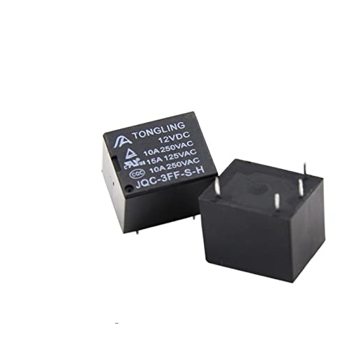 2PC HRS4H-S-DC12V relay JQC-3FF small electromagnetic relay 12V 10A 4-pin normally open(6VDC) von HBW