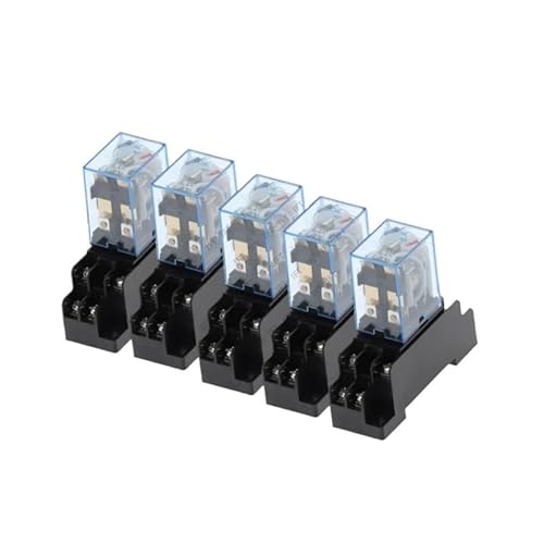 5set Relay LY2NJ 12V 24V 36V 220V 110V AC DC Small relay 10A 8PIN Coil DPDT With Socket Base(DC 36V) von HBW