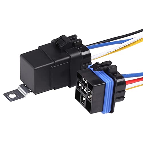 Automobile Relay Waterproof Integrated Wired DC12V 24V 40A 5Pin 4pin Auto Relay + Holder with 105mm Length Wires(24V 40A 4pin) von HBW