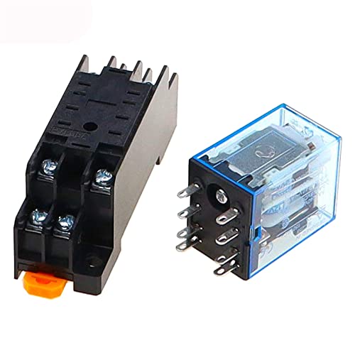 MY2NJ HH52P DPDT Miniature Coil Electromagnetic Intermediate Relay AC12V 24V 36V 48V 110V 220V 8 Pin Relay with Socket Base(AC 380V) von HBW