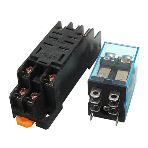 Relay 10Pcs 12V 24V DC 110V 220V AC Coil Power Relay LY2NJ DPDT 8 Pin HH62P JQX-13F with Socket Base OK(Ac220v) von HBW