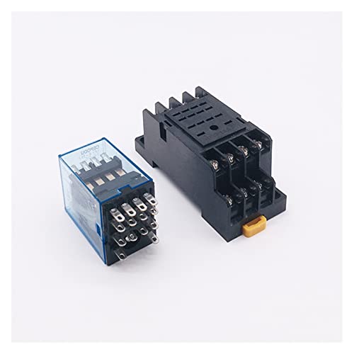 Relay 1set MY4NJ HH54P 14PIN 4DPDT Electromagnetic Relay 5A Coil with PYF14A Socket Base DC12V DC24V AC110V 220V(AC110V) von HBW